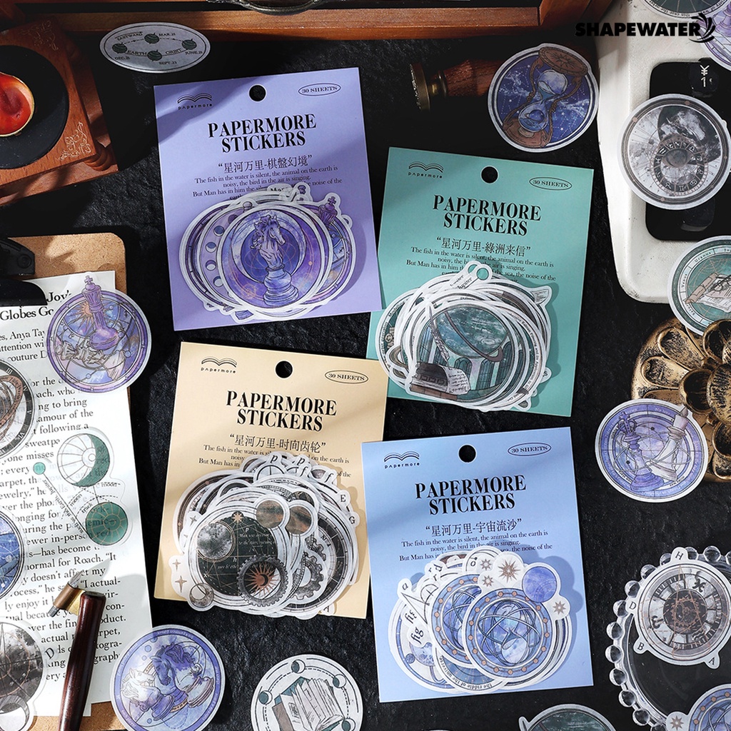 Shapex 60Pcs Scrapbooking Stickers Decorative Adhesive Labels