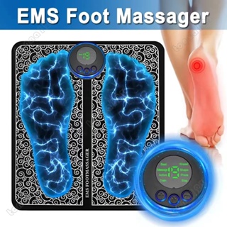 Electric EMS Foot Massager Pad Relief Pain Relax Feet Acupoints Massage Mat  Heat