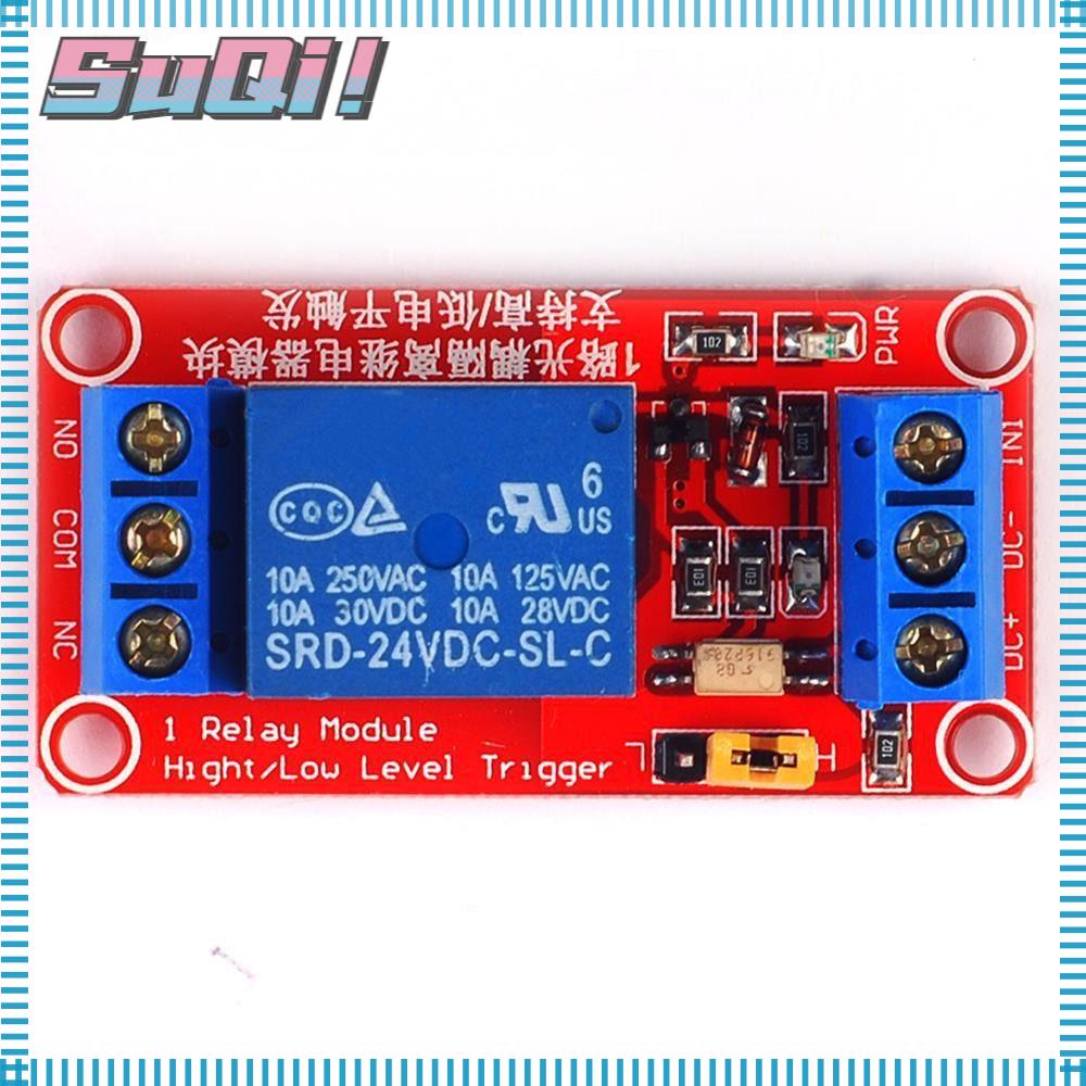 SUQI 1 Channel Relay Module, 1 Channel 24v Relay Module, Optocoupler Isolation Switch Relay