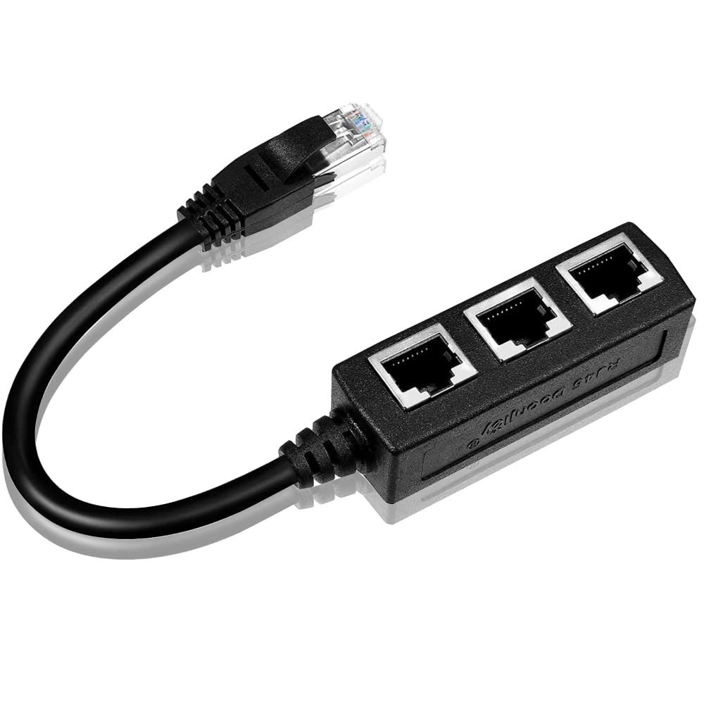 RJ45 Ethernet Cable Splitter Network Adapter,Ethernet Splitter 1 to 3 ...