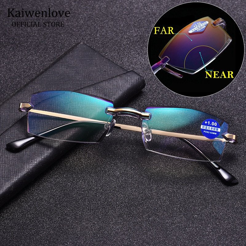 Auto Focus Reading Glasses Anti Eye Strain Fashion Blue Light