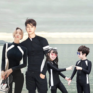 Leafy Family Swimwear Set For Women, Men, And Kids Long Sleeve