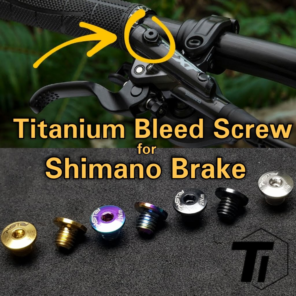 Titanium Shimano Brake Reservior Oil Cover bolt Bleed Screw XT piston