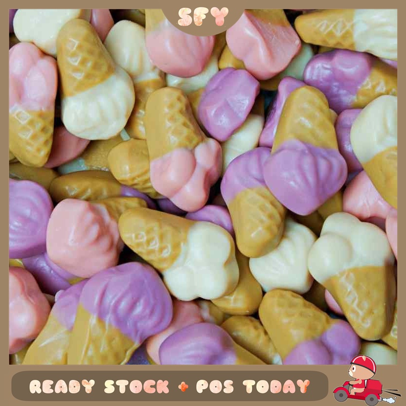 HALAL 100g Bebeto Yummy Ice Cream Gummy Candy Gula Jelly Sweet Candy