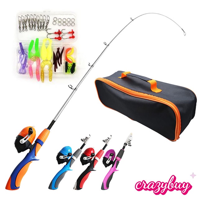 Crazy Portable Telescopic Fishing Rod Set With Fishing Case