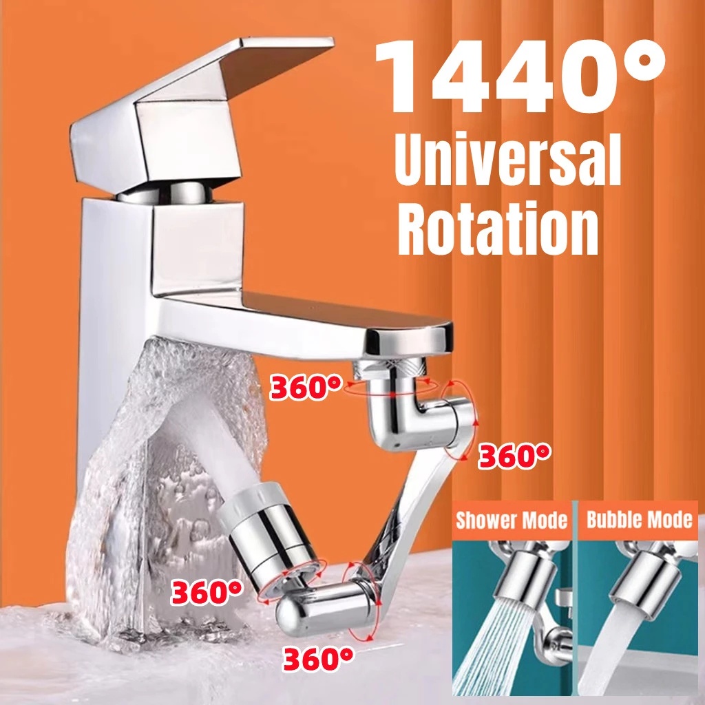 Upgraded Universal 1440° Rotation Faucet Extender / Plastic Splash