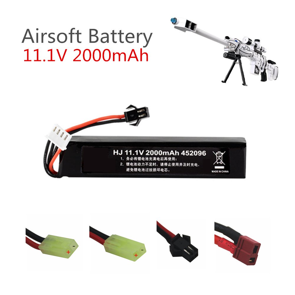 11.1v Lipo Baery for Water Gun Airsoft 11.1V 3S 2000mAh 30C 452096
