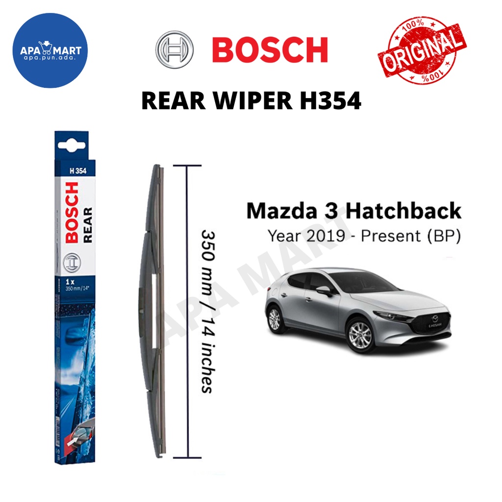 Bosch Rear Wiper H354 for Mazda Hatchback 3 BP (Year 2019Present
