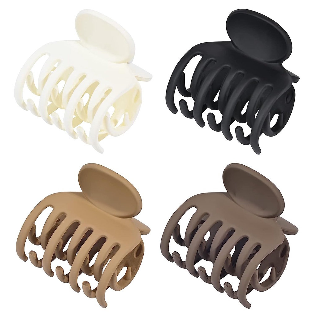 ToolHouse 4 Pack Double Row Teeth Hair Clips, Non-slip Claw Clips, Hold Jaw Clamps For Thin Fine And Thick Hair For Women And Girls Straight Curly B0f4drc65m - View #6