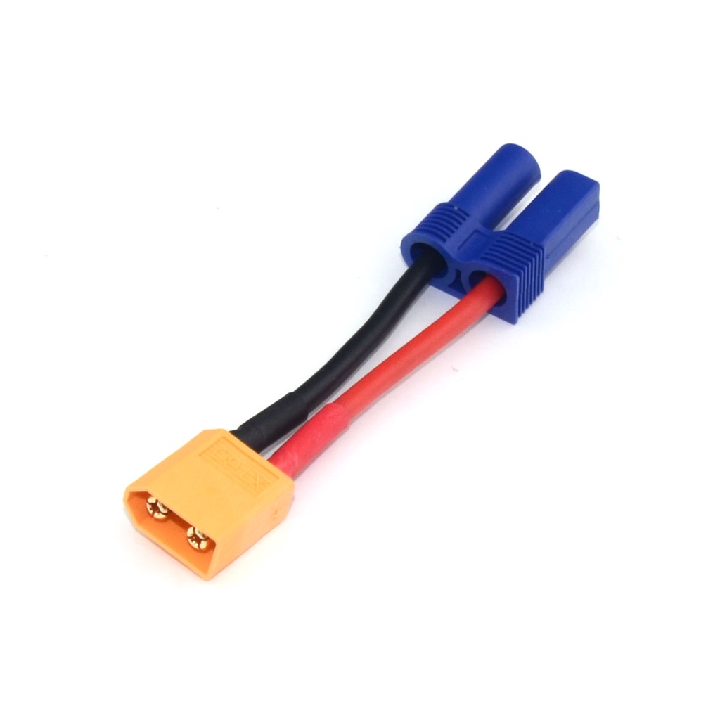 Adaptateur Connecteur EC5 Mâle Vers XT60 Femelle - Pack De 3 - Pour Batteries LiPO RC