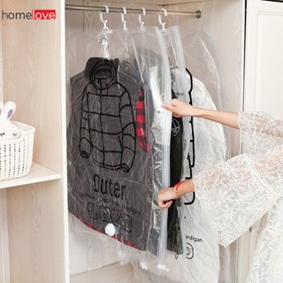 Hanging Vacuum Storage Bags Clothes Storage Bag Reusable Vacuum Storage  Bags for Dresses,Coats,Down Jackets and Other Clothes