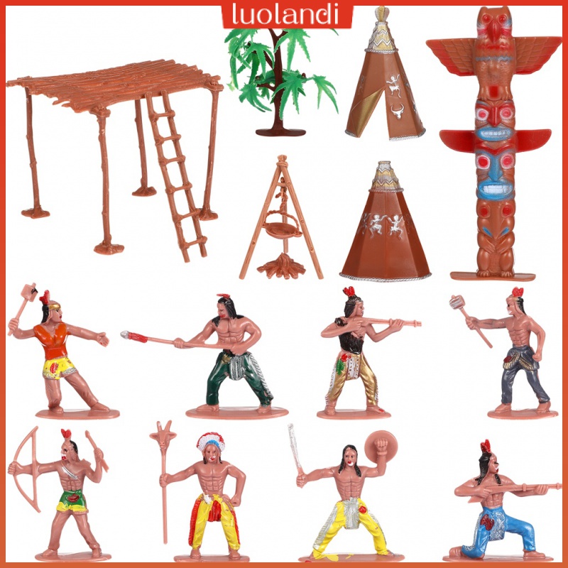 Childrens Tylonal Kids Toys Indian Model Native American Figurines Diorama Western Action