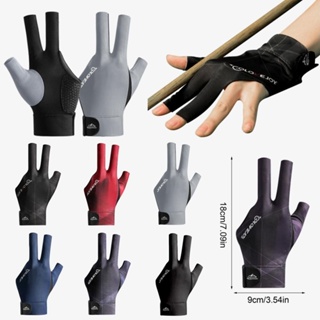 1pcs Spandex Snooker Billiard Left Hand Three Fingers Snooker Billiard  Glove Elasticity Billiard Training Gloves Accessories