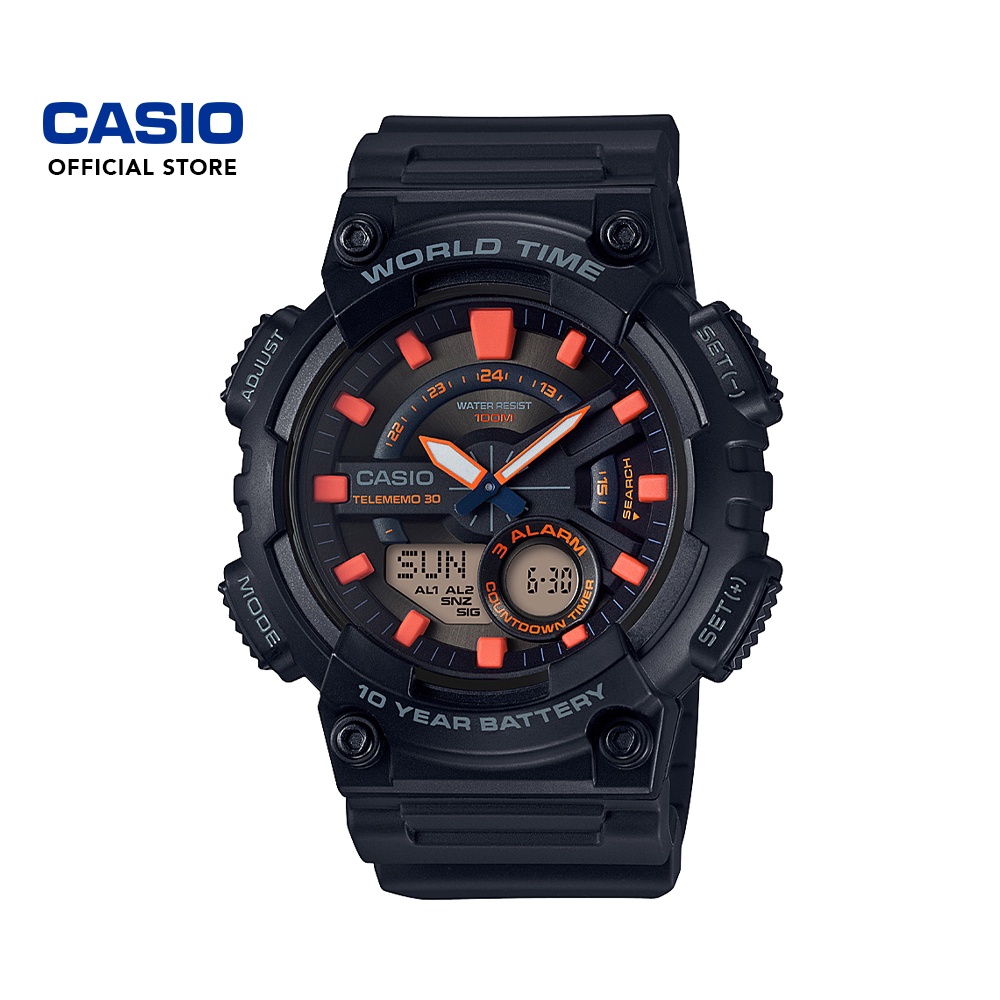 CASIO GENERAL AEQ-110W Men's Analog Digital Watch Resin Band | Shopee ...
