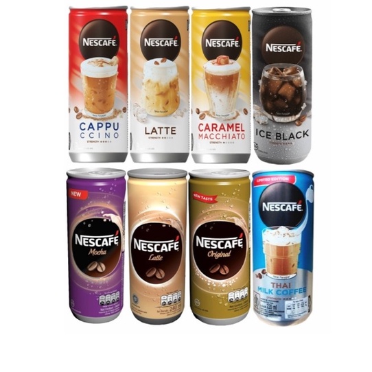 Nescafe Coffee Packaging Cans All Variant Flavor 220ml ORIGINAL