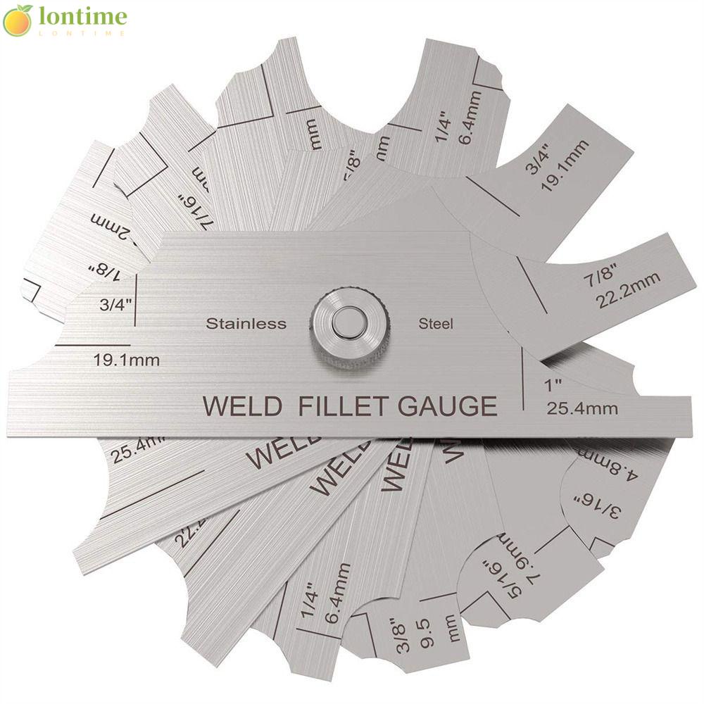 LONTIME 7PCS Weld Fillet Gages Set, MM & Inch Metal Welding Gauge ...