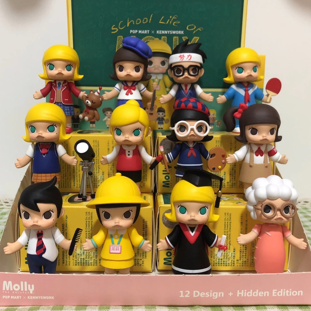 Genuine】POPMART School Life Of Molly Series confirmed Figure Doll Ornament  Gift | Shopee Singapore