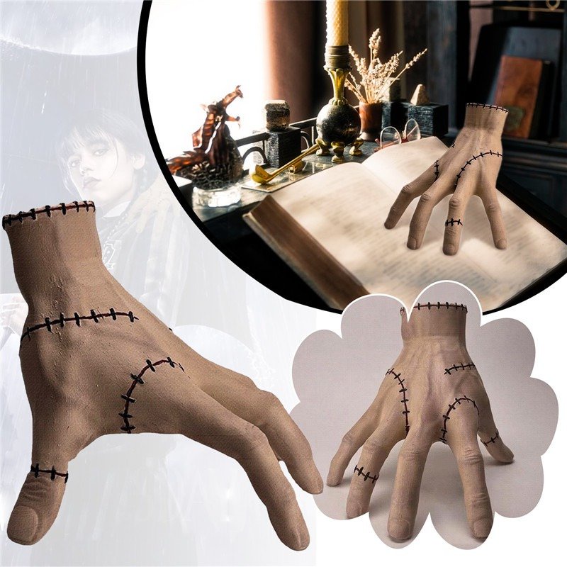 Thing Hand, Cosplay Hand By Wednesday Addams Family Latex / Resin Figurine  Decor