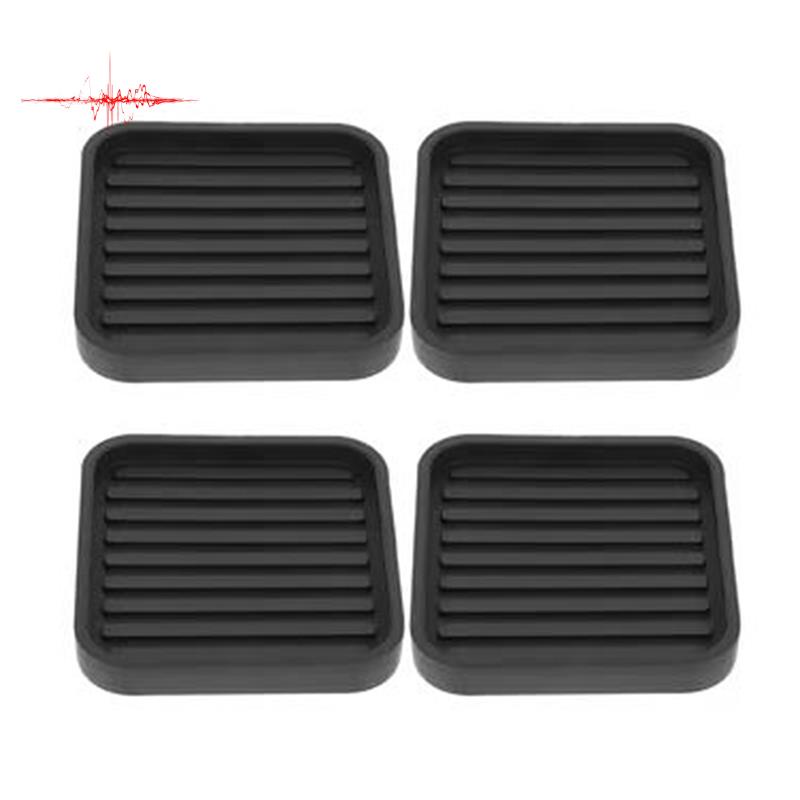 4Pcs Square Rubber Furniture Caster Cups AntiSliding Furniture Pads Bed Stopper Floor