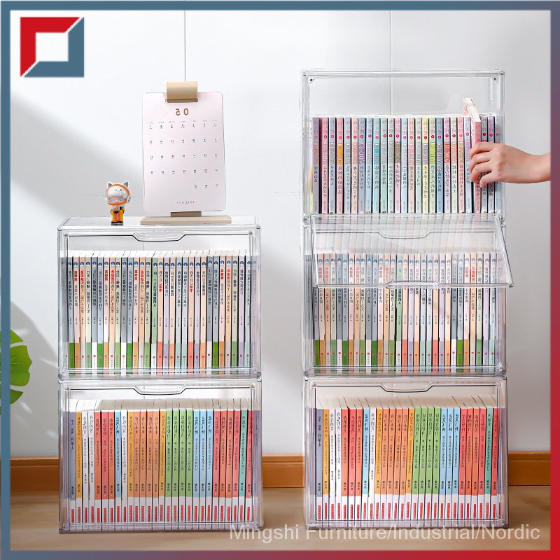 Book storage box student picture book storage box book storage bag transparent storage sorting