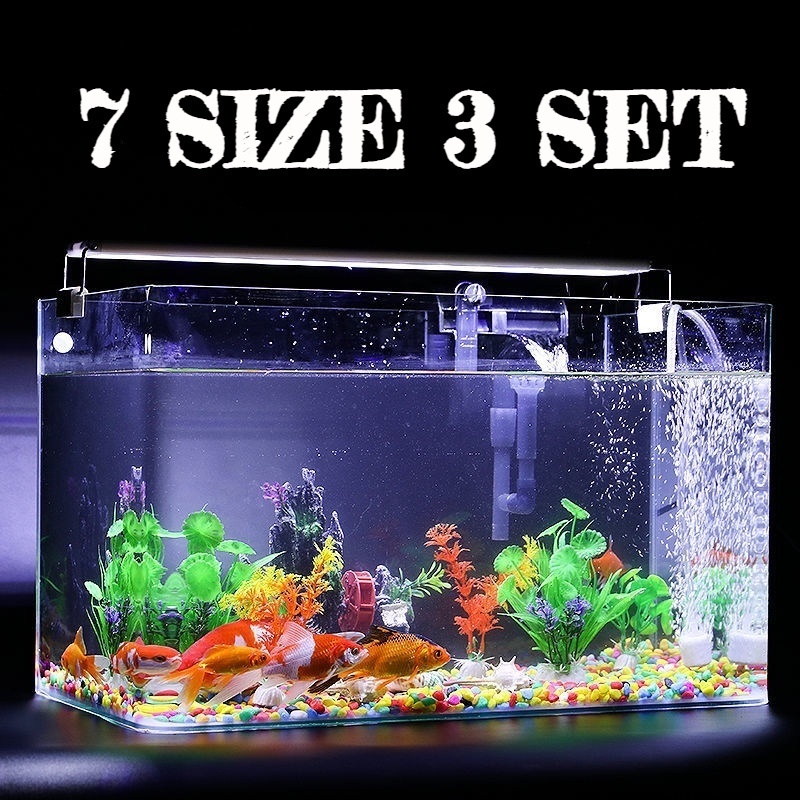 Glass Aquarium Tank Lazy Transparent Goldfish Betta Fish Hot Bending