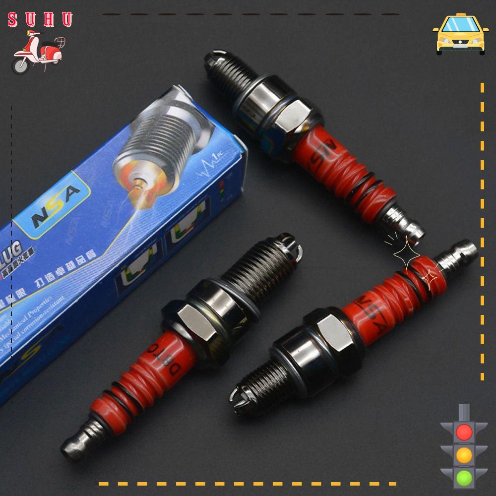 SUHU Motorcycle Spark Plug, Metal Racing Sparking Plug, Universal A7TC