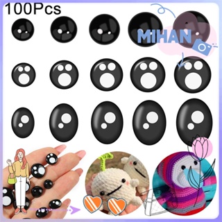 100pcs 6mm/8mm/9mm/10mm/12mm DIY Plastic Safety Eyes and 100pcs Washers  Dolls Toys Accessories Animal Making Craft Eyes 