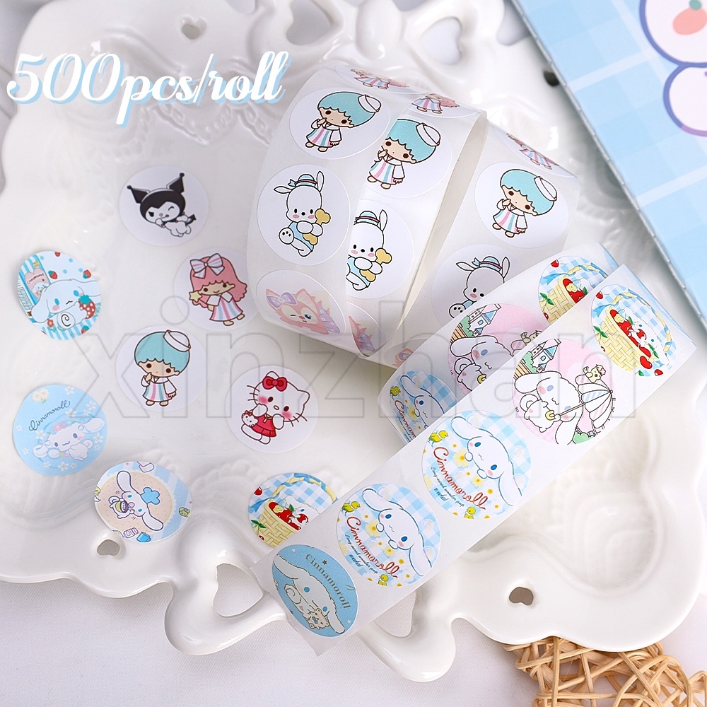 500pcs/roll Cinnamoroll Pochacco Kuromi Label Scrapbook Envelope ...