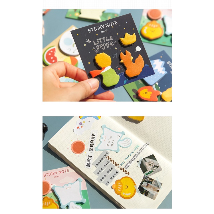 30 Pcs Kawaii Hallowmas Sticky Notes Cute Stationary Cartoon Series ...