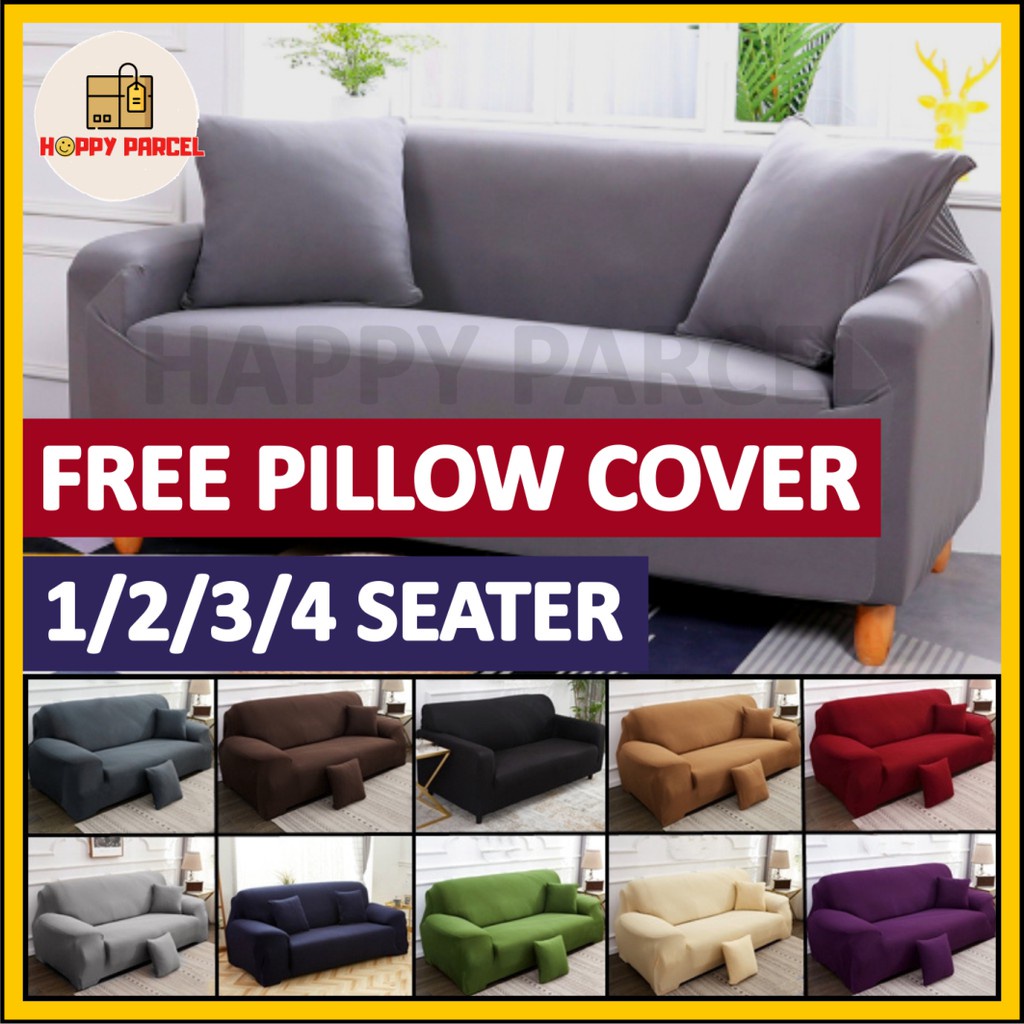[SHIP IN 1 DAY] Plain Sofa Cover Sarung Sofa 1 2 3 4 Seater Sofa Cover
