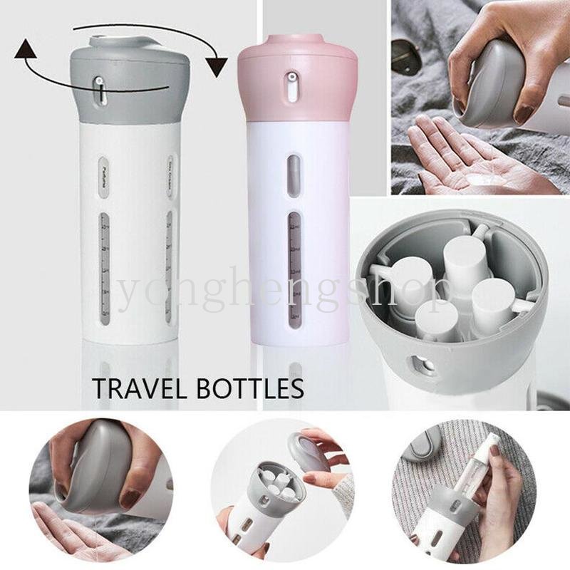 Creative 4 In 1 Shampoo Lotion Dispenser Travel Portable Shower Gel ...