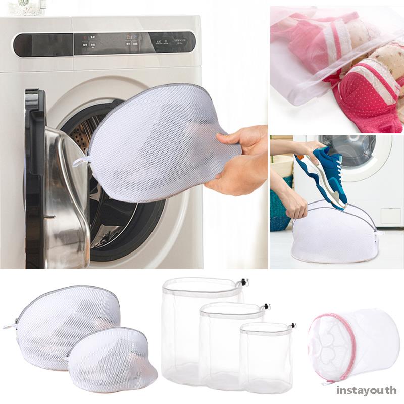 1 Pcs Mesh Laundry Bag for Trainers/Shoes Boot with Zips for Washing