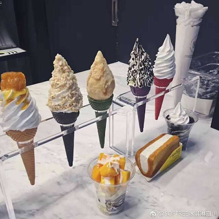 2023 New 2 6 Hole Acrylic Ice Cream Display Stand New Cone Stand