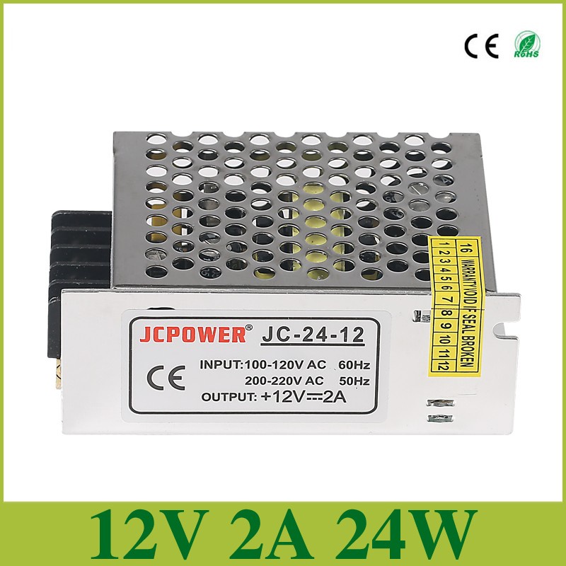 DC12V 2A 24W Switching Power Supply Driver for LED Strip Module Lamp AC ...