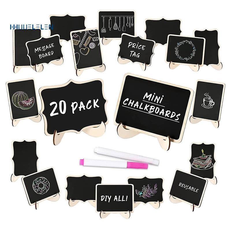 Mini Chalkboard Sign Pack Food Labels For Party Buffet Wooden Small Chalk Board Signs With