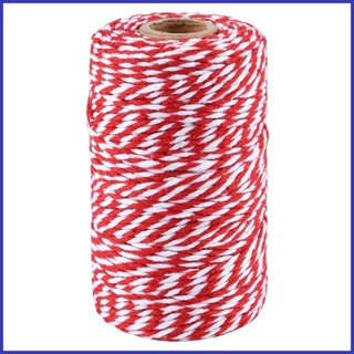 Red and White Twine,100M/328 Feet Cotton Bakers Twine,Christmas