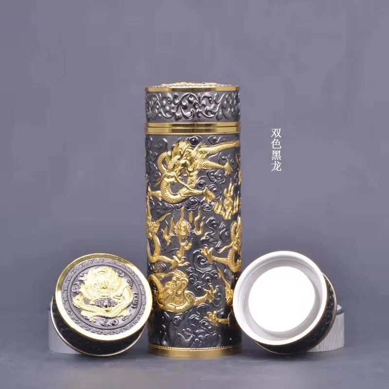 Kowloon silver cup silver cup s999 sterling silver liner thermos