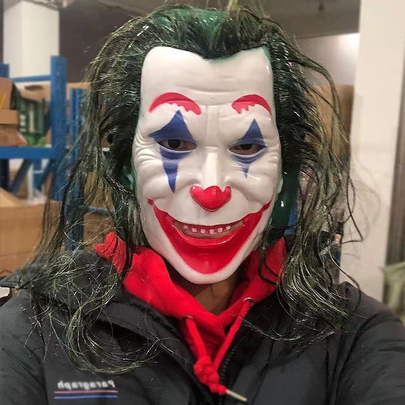 Joker Joaquin Phoenix Mask Men Adult Clown Joker Cosplay Prop Halloween ...