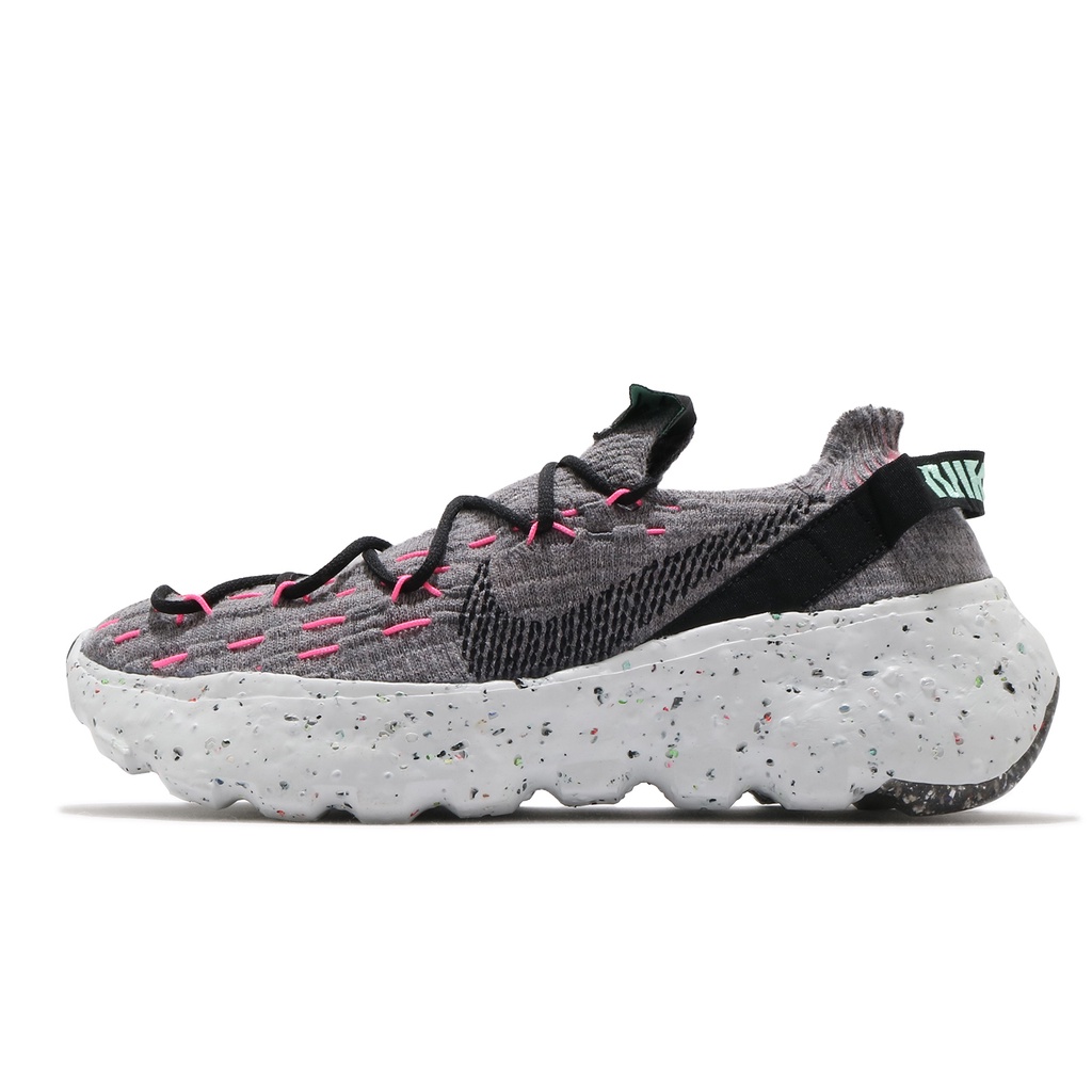 Nike Casual Shoes Space Hippie 04 Gray Pink Recycled Fabric Men's ...