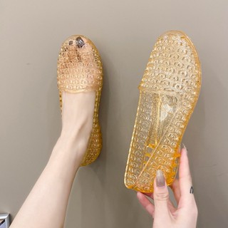 Gold 2025 jelly sandals