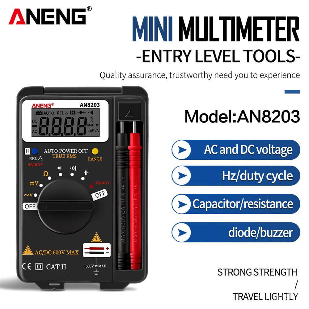 ANENG AN8203 Mini Digital Multimeters 4000counts True s Digital