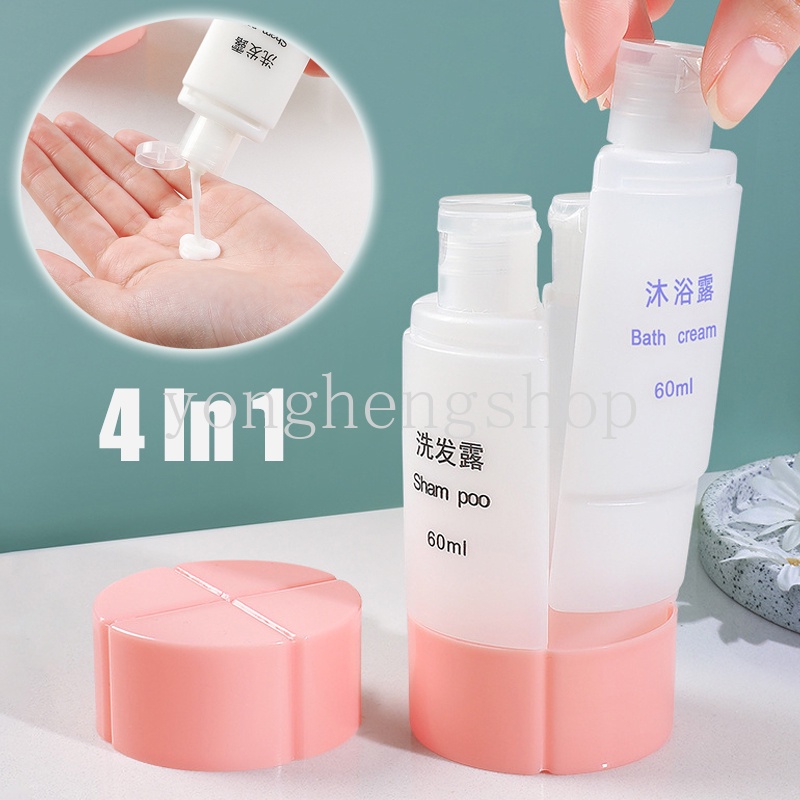 Creative 60ml/45ml 3 In 1 Refillable Bottle Set Outdoor Travel Portable ...