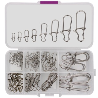 Fishing Snaps Duo Lock Snap Stainless Steel 100Pcs 24-183LB Lure Swivels  Quick Snap Freshwater Saltwater Quick Change Fishing Clips