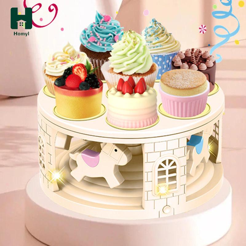 [Isuwaxa] Sushi Tray Turntable Cupcake Display Stand Reusable 8 Trays ...