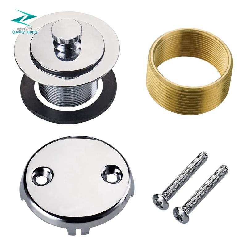 1-set-chrome-polished-bathtub-bath-tub-stopper-tub-drain-conversion-kit