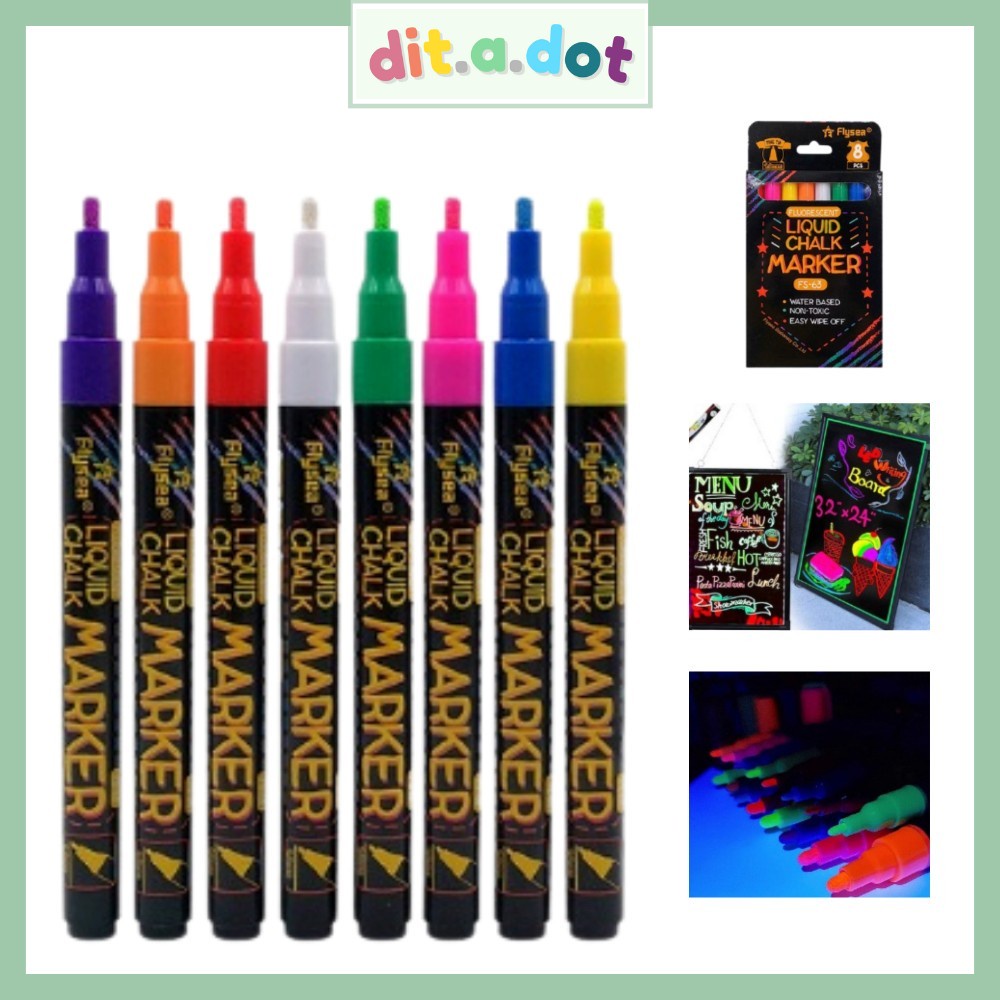 Advanced Pack 12Color Liquid Chalk Markers Erasable Chalkboard
