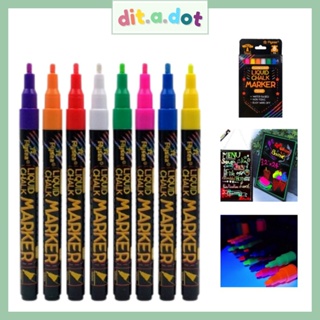 12 Color/set Liquid Erasable Chalk Marker Pen For Glass Windows Blackboard  Markers Teaching Tools Office