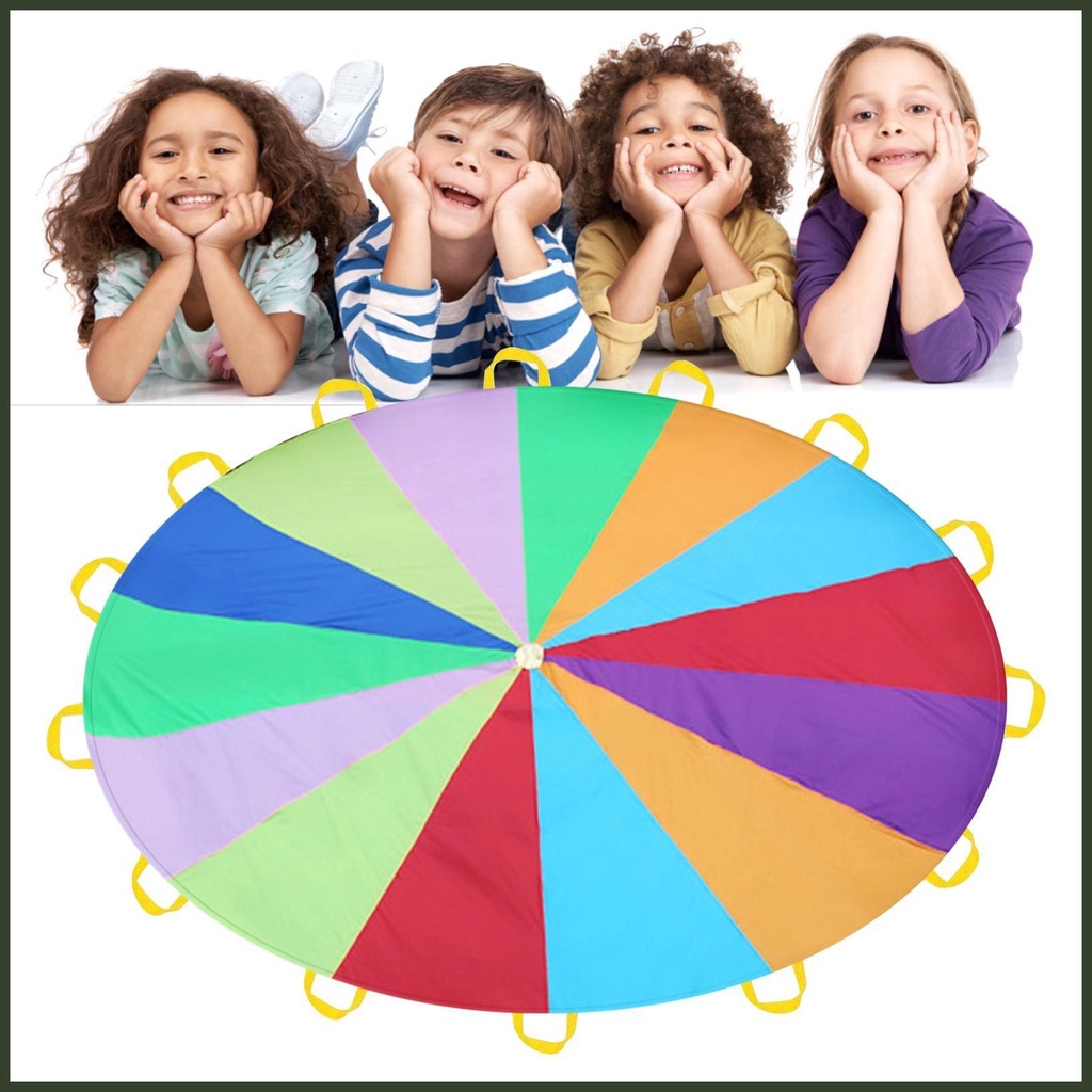 Kids Parachute Children Gymnastics Rainbow Parachutes Rainbow Parachute