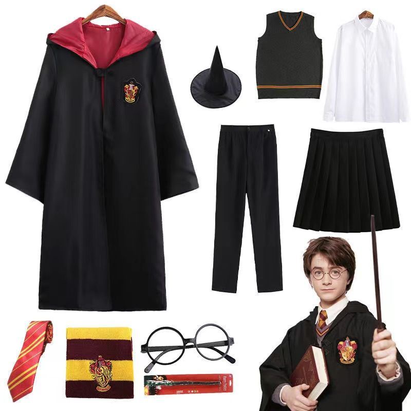 Ready Stock Harry Costum Costume Wizard Robe College Robe Full Set ...