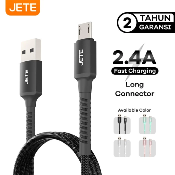 JETE CA2 Kabel Data Micro 2.4A Fast Charging 12W - Kabel Data - Garansi Resmi 2thn - Gambar 3